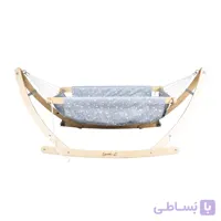 گهواره نوزاد سنتی چوبی ننو ماهسون اورجینال با پارچه مخمل ترک