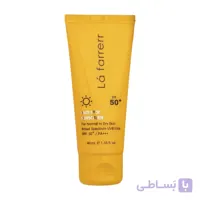 کرم ضدآفتاب و ضد لک بی رنگ لافارر مدل SPF 50 مناسب پوست های نرمال تا خشک حجم 40 میلی لیتر