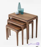 میز جلومبلی زیرهمی مینیمال کاربردی چوب جنگلی کد۱۴۰۵