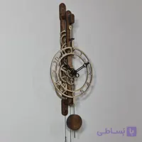 ساعت دیواری چوبی چرخ دنده ای مکانیکی رشنو چوب کد 4001