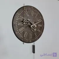 ساعت دیواری چوبی چرخ دنده ای مکانیکی رشنو چوب کد 4004