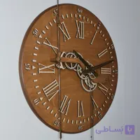 ساعت دیواری چوبی چرخ دنده ای مکانیکی رشنو چوب کد 4003