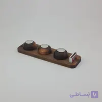 جا شمعی چوبی مدل Walnut Glow