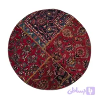 قالیچه گرد چهلتیکه دستبافت ۱ متری کد۲۰۳