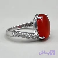 انگشتر نقره زنانه سنگ عقیق یمن.2008