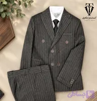 کت شلوار پسرانه دیپلمات زغالی