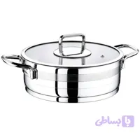 تابه دودسته درب دار استیل ۲۴سانت اویم سارای مدل سفیر کد ۱۳۹۰