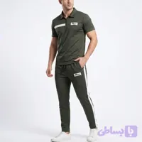 ست پولوشرت نیم زیپ و شلوار مردانه