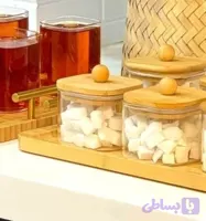 قندان پیرکس مربع دربامبو وارداتی