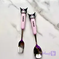 قاشق چنگال کودک وارداتی مدل کرومی