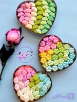 قند تزئینی فانتزی خوراکی میوه ای نیلوفر کاپ کیک و گل پنبه ۲۲۰ گرمی سیسی