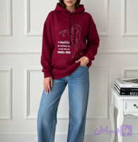 هودی کلاهدار طرح اسب و نوشته