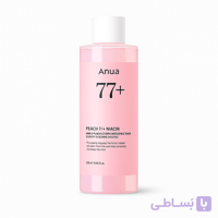 تونر صورت آنوا مدل Peach 77+ Niacin حاوی هلو و نیاسینامید روشن‌کننده و شفاف‌کننده پوست 250 میل