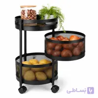 سبد سیب زمینی و پیاز ساین مدل توری سه و نیم طبقه چرخ دار