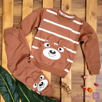 بلوز شلوار بچگانه طرح خرس جیبی