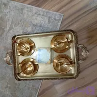 سرویس پذیرایی14پارچه، ست چایخوری طلایی4نفره،قهوه خوری و چای خوری