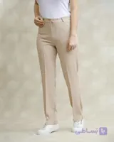 شلوار گاباردین زنانه قد ۱۰۰ مدل راسته رنگ کرم