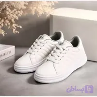 کفش کتانی اسپرت ونس چرم آدیداس سفید زنانه و مردانه زیره پیو سایز 37 تا 46