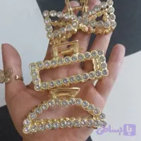 کلیپس مو فلزی نگین دار
