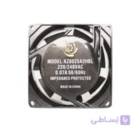 فن تهویه صنعتی AC بلبرینگی 220 ولت 8×8×2.5 سانتی‌متر KZ8025B