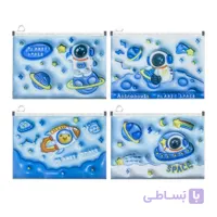 کاور کاغذ و مدارک زیپ دار شفاف سايز A4 ضد آب طرح حیوانات