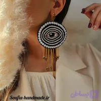 گوشواره چشم سفید مشکی