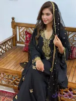 پیراهن مغربی دست دوز نخل 4-100375