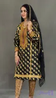 پیراهن سنتی زنانه مدل کندوره طرح گیسو کد10009
