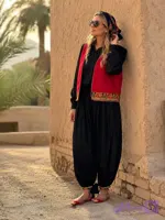 وست سنتی زنانه دست‌دوز مدل مهراز
