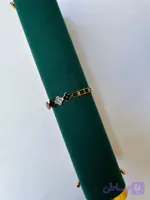 دستبند مدل گل مشکی و نگین 00354