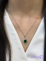 گردنبند مدل یاقوت سبز 00118