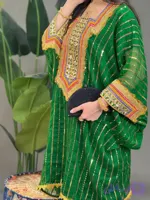 پیراهن سنتی زنانه مدل جاسکی کوتاه طرح پولک کد 211210