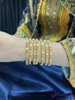 النگو طرح طلا مدل خلیجی مینا کاری کد 20005