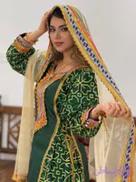 پیراهن سنتی زنانه مدل کندوره طرح گلابتون کد 700103