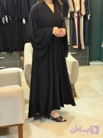 عبا زنانه مشکی مدل دیاموند کد 3106