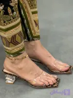 صندل زنانه مجلسی طلقی طرح پلنگی مدلiu6a211_17