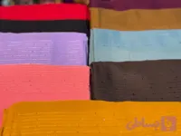 شال نخی پولک‌دوزی راه راه کد 1405