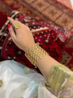 النگو طرح طلامدل گل رنگ ثابت کد 20001