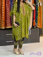 پیراهن سنتی زنانه مدل جاسکی کوتاه کد 7741