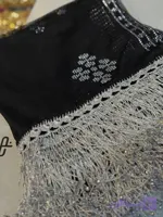 جلبیل (شال دست دوز) مدل تک گل چپری کد 145781