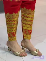 شلوار بندری جنگلی گلابتونی 14050703