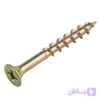 پیچ چوب چهارسو زرد ایرانی 5 سانت