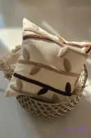 کوسن پانچدوزی مدل بامبوی قهوه ای