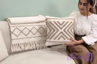کوسن پانچدوزی مدل هندسی درشت بافت