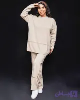 بافت ست بلوز و شلوار زنانه جنس آکریل درجه 1 کد 443