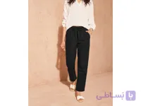 شلوار لینن (کنف) مشکی زنانه برند اسمارا
