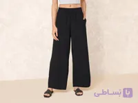 شلوار دمپا ویسکوز مشکی زنانه اسمارا