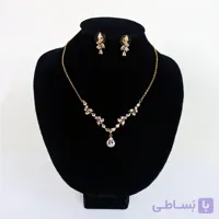 نیم ست اشکی نگین سفید کد 28