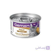 کنسرو گربه جمون Jemon 85gr با طعم مرغ و گوشت شکار