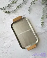 ⁨ ⁨ ⁨ سینی‌های استیل با دسته چوبی برند C&S